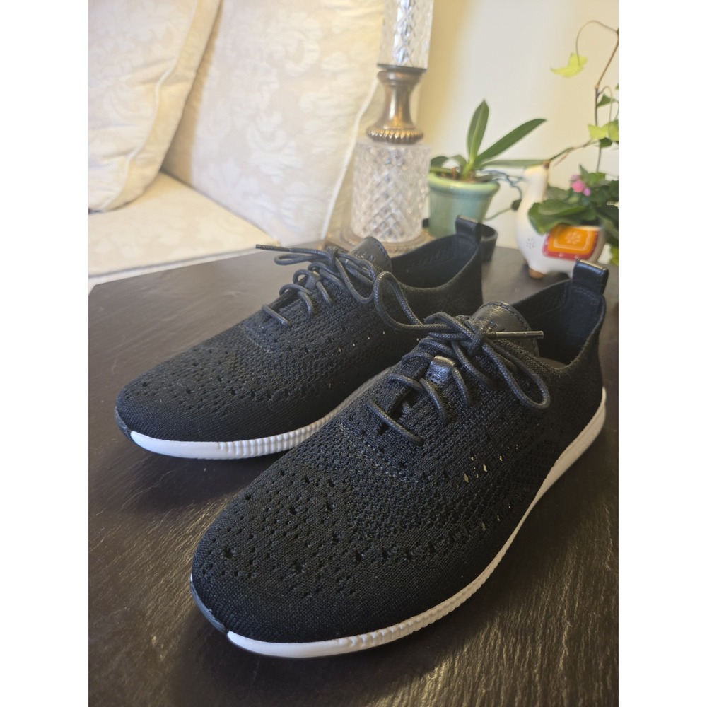 Cole Haan Wms 2 ZEROGRAND Stitchlite Black Knit/White Sz 8.5B W11511 NEW! $160